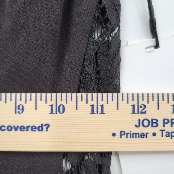 New Fame & Partners Women Black Lace Detail Cap Short Sleeve Mermaid Gown Size 2 - Picture 10 of 12